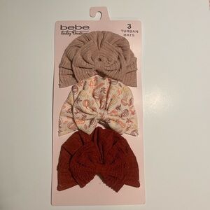 bebe Baby Boutique Baby Turbans 3pc New